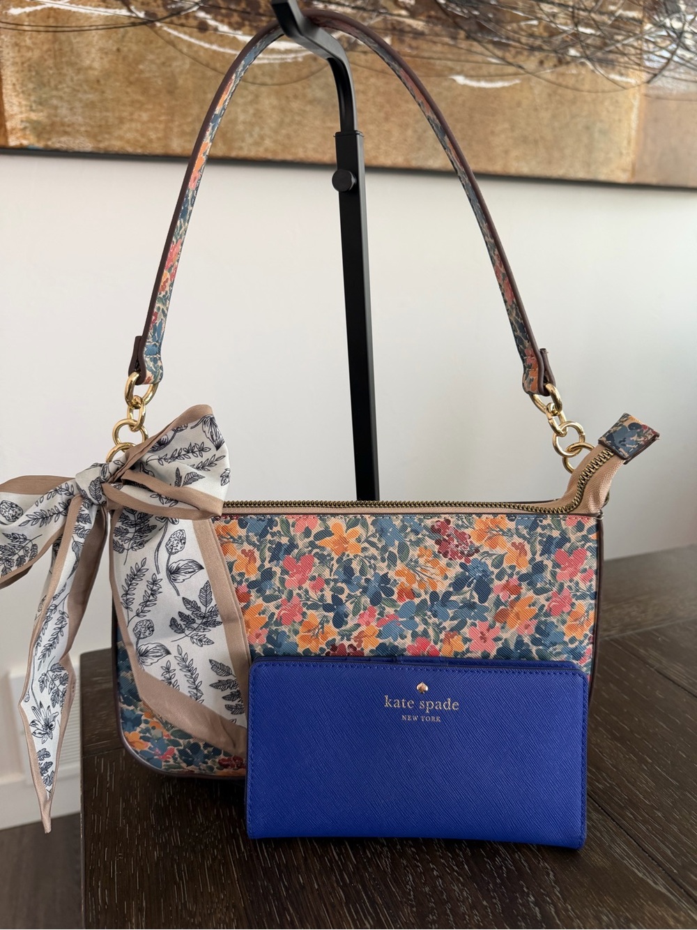 kate spade Staci wallet with Nanette Lepore Floral Shoulder Bag